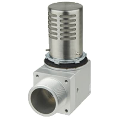 EPV-7500-AA-03, 7500 Series vent, Body and cap: 6061T aluminum, 16 SCFM (452 l/min) max flow, brk. press. 1.5