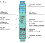 Front view of Pepperl Fuchs KFA5-SR2-Ex2.W, Switch Amplifier