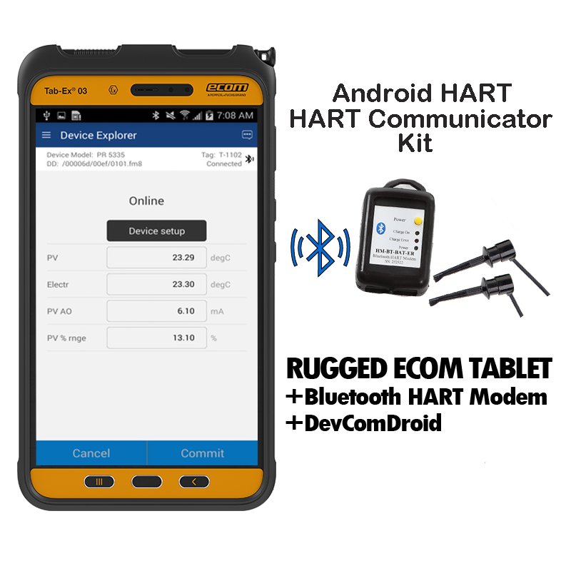 ECOM Rugged Android Tablet HART Communicators – Control Automation